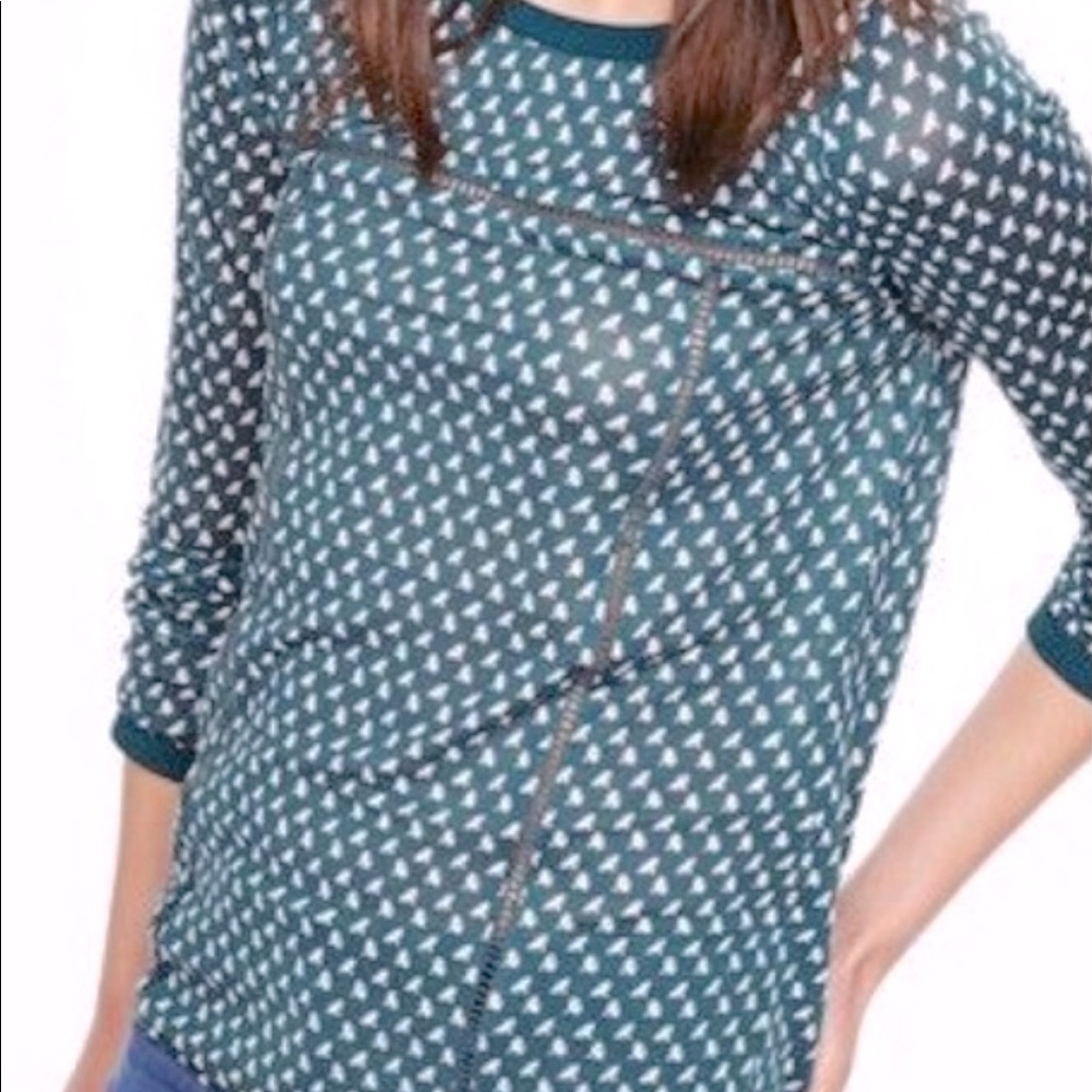 Boden Printed Ladder Stitch Claudia Top 12